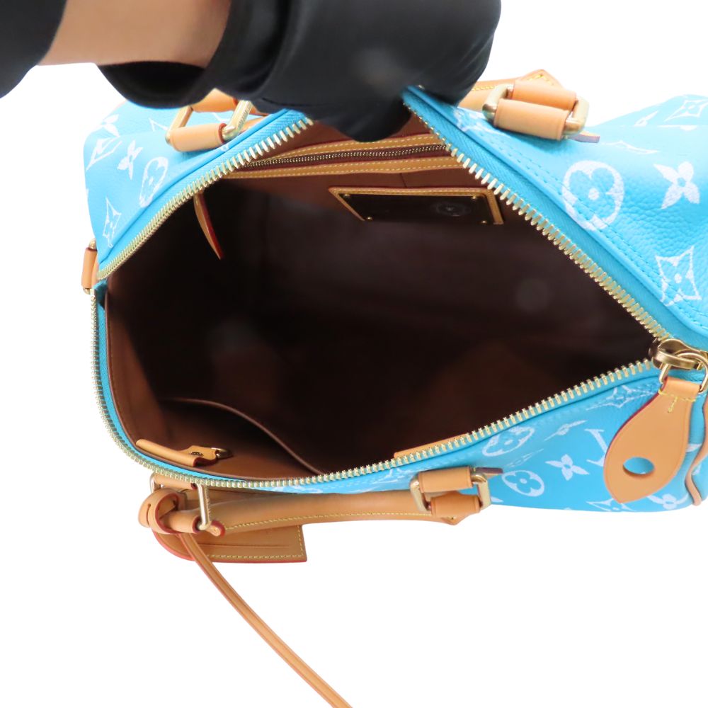 Louis Vuitton Turquoise Speedy 40 Shoulder Bag