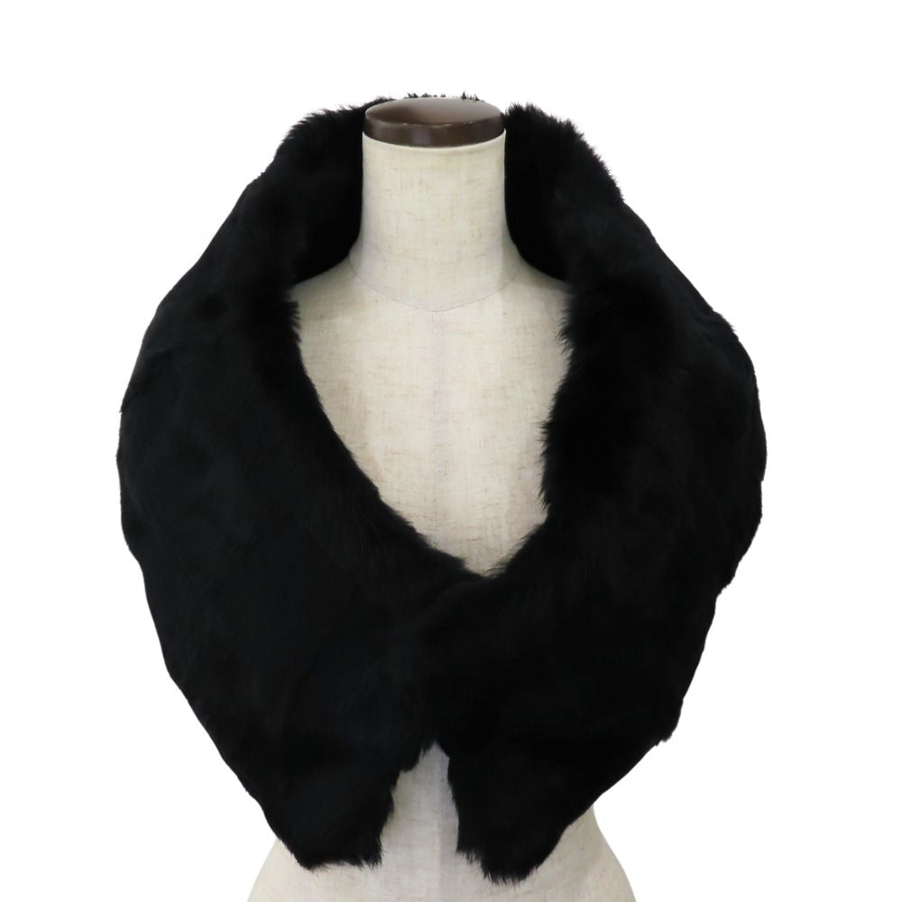Chanel Rabbit Fur Scarf Black