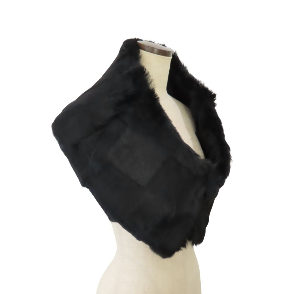 Chanel Rabbit Fur Scarf Black