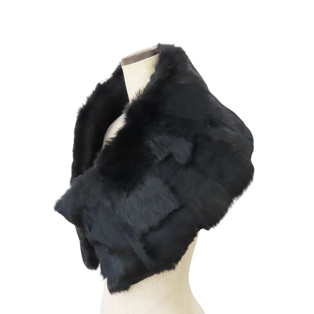 Chanel Rabbit Fur Scarf Black
