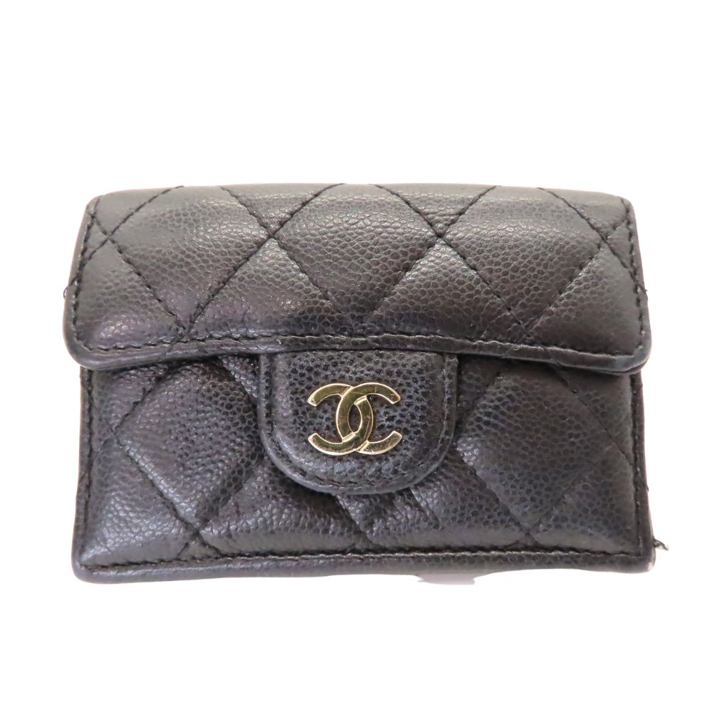 Chanel Caviar Skin Tri-Fold Wallet AP0230