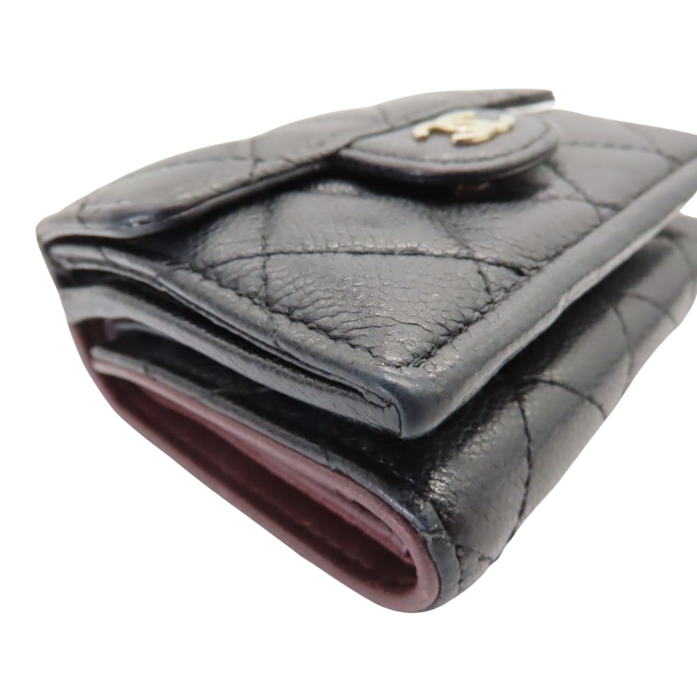 Chanel Caviar Skin Tri-Fold Wallet AP0230