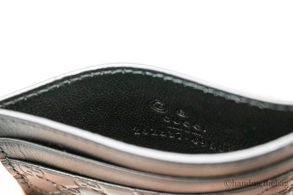 Luxury Gucci Microguccissima Monogram Logo Soft Margaux Leather Card Case