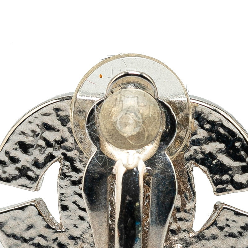 Chanel Coco Mark Rhinestone Bucket Earrings