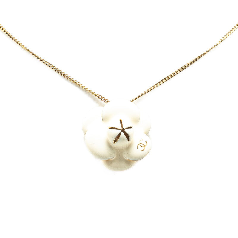 Chanel Camellia Coco Mark Necklace Gold
