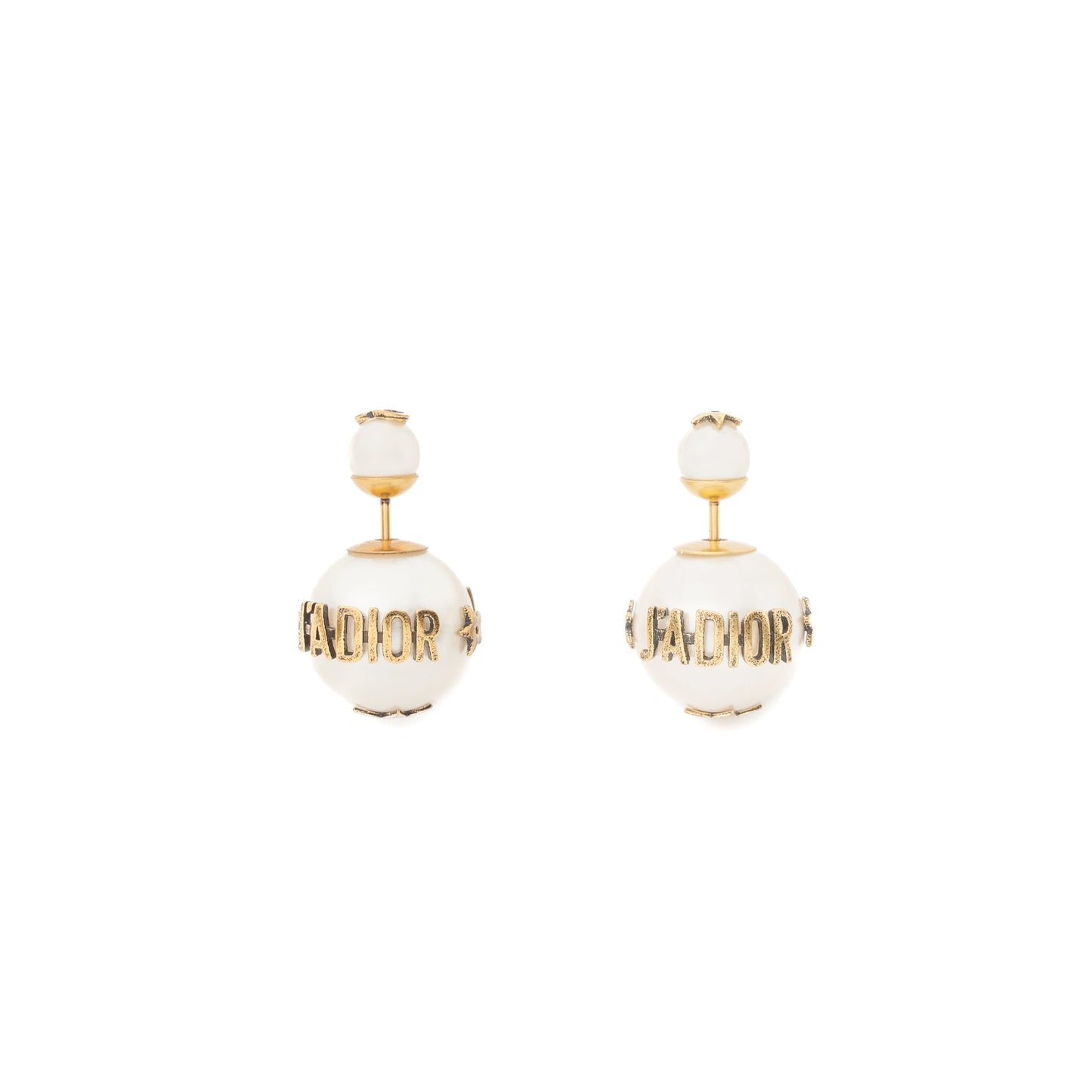 Luxury Dior J’aLuxury Dior Round Pearl Earring Gold Tone