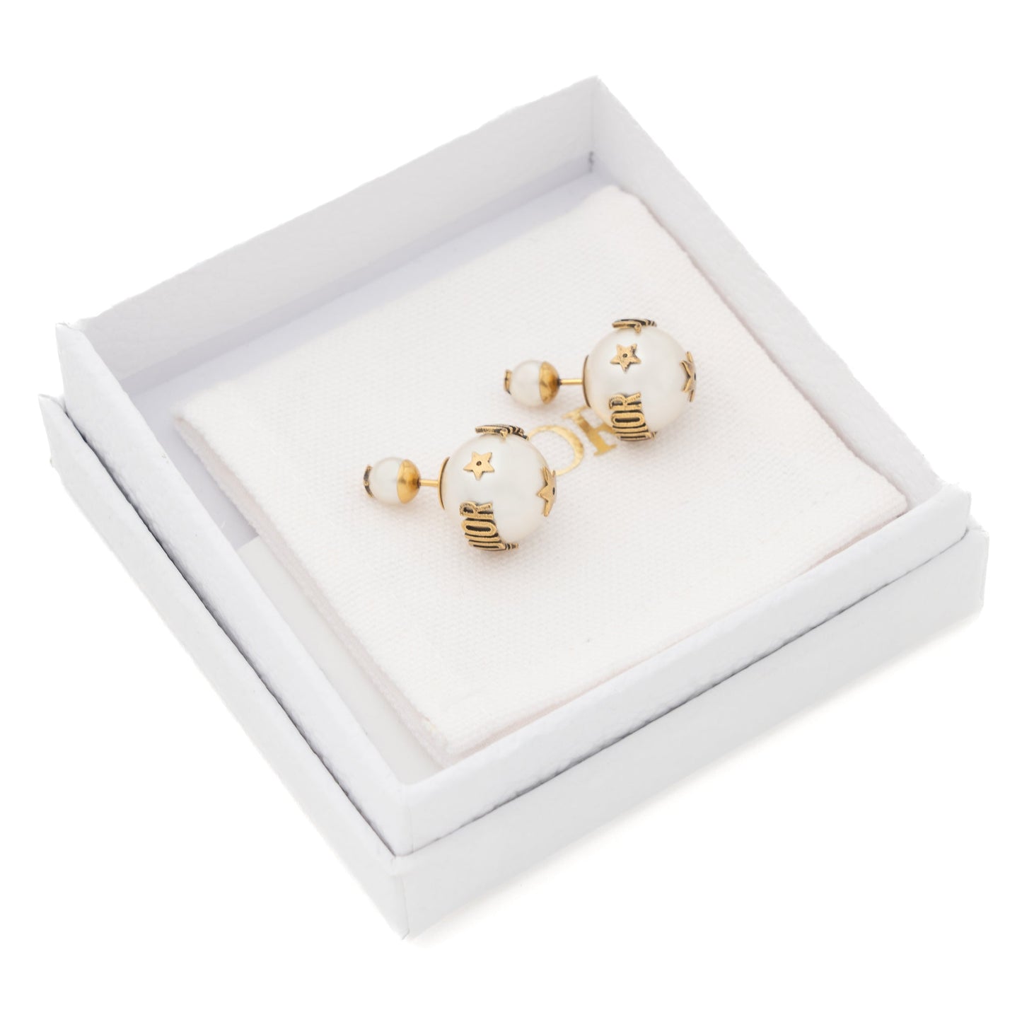 Luxury Dior J’aLuxury Dior Round Pearl Earring Gold Tone