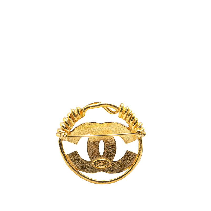 Chanel Vintage Coco Mark Gold Brooch
