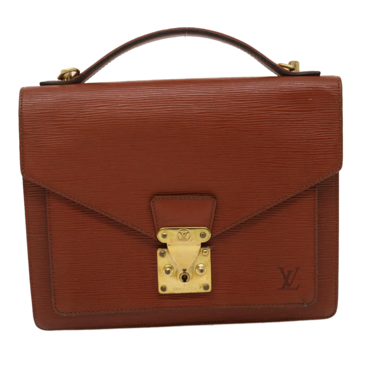 LOUIS VUITTON Epi Monceau Hand Bag Brown M52123 LV jk1207
