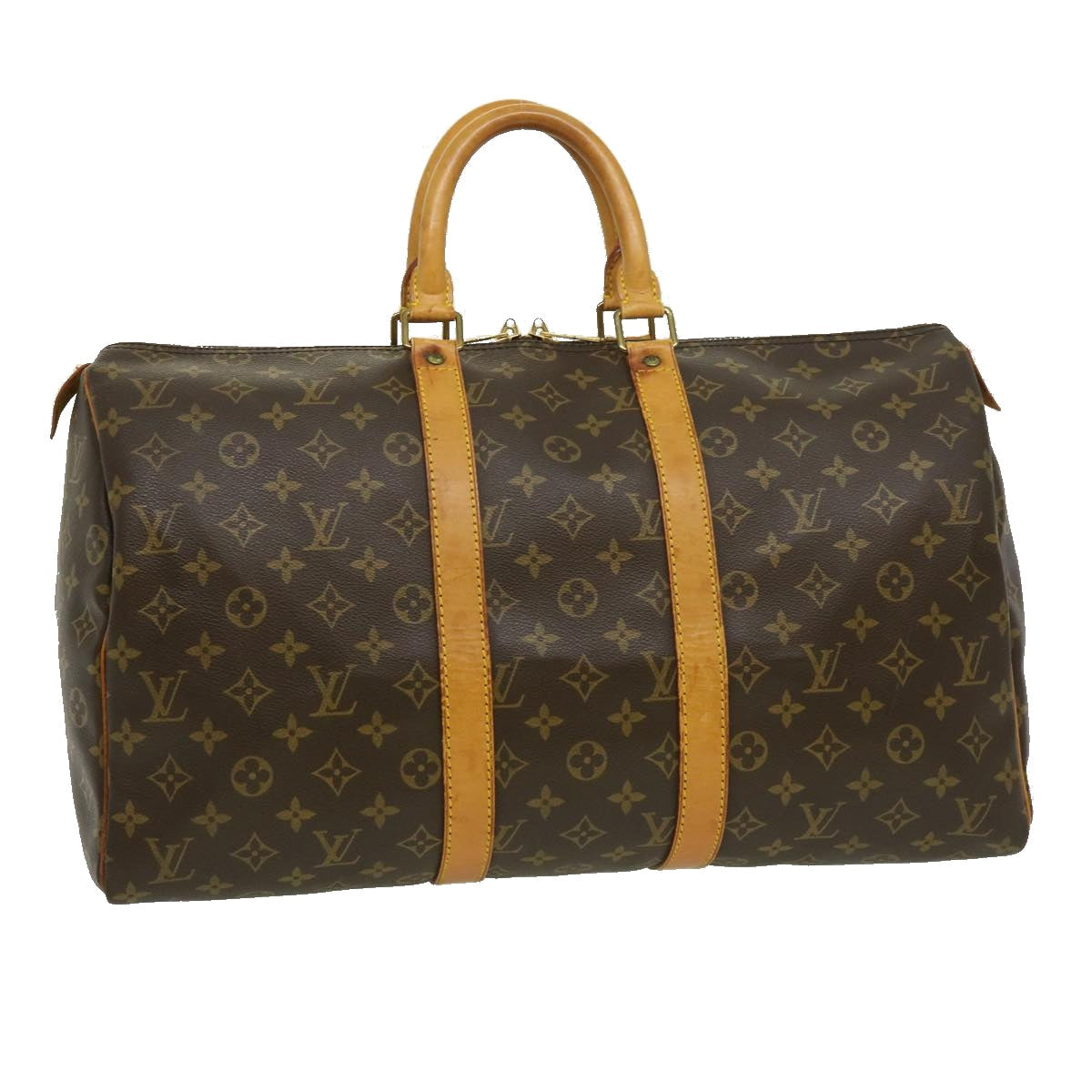 LOUIS VUITTON Monogram Keepall 45 Boston Bag M41428 LV jk1244