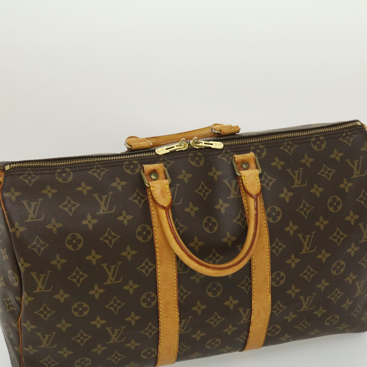 LOUIS VUITTON Monogram Keepall 45 Boston Bag M41428 LV jk1244