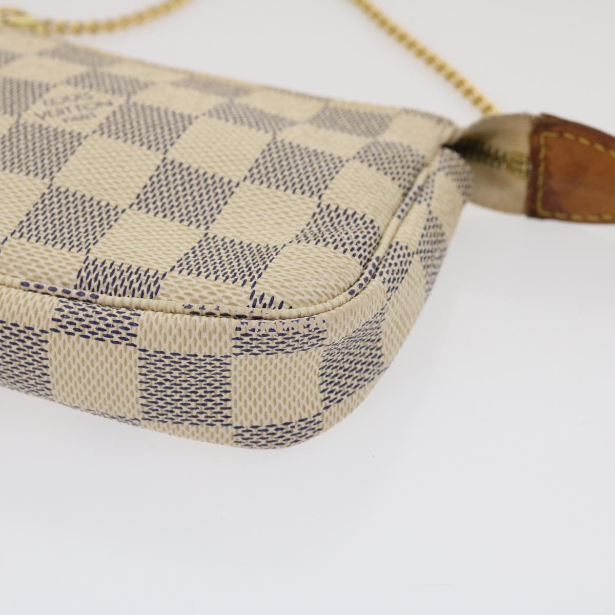 LOUIS VUITTON Damier Azur Mini Pochette Accessoires Pouch N58010 LV  jk1271