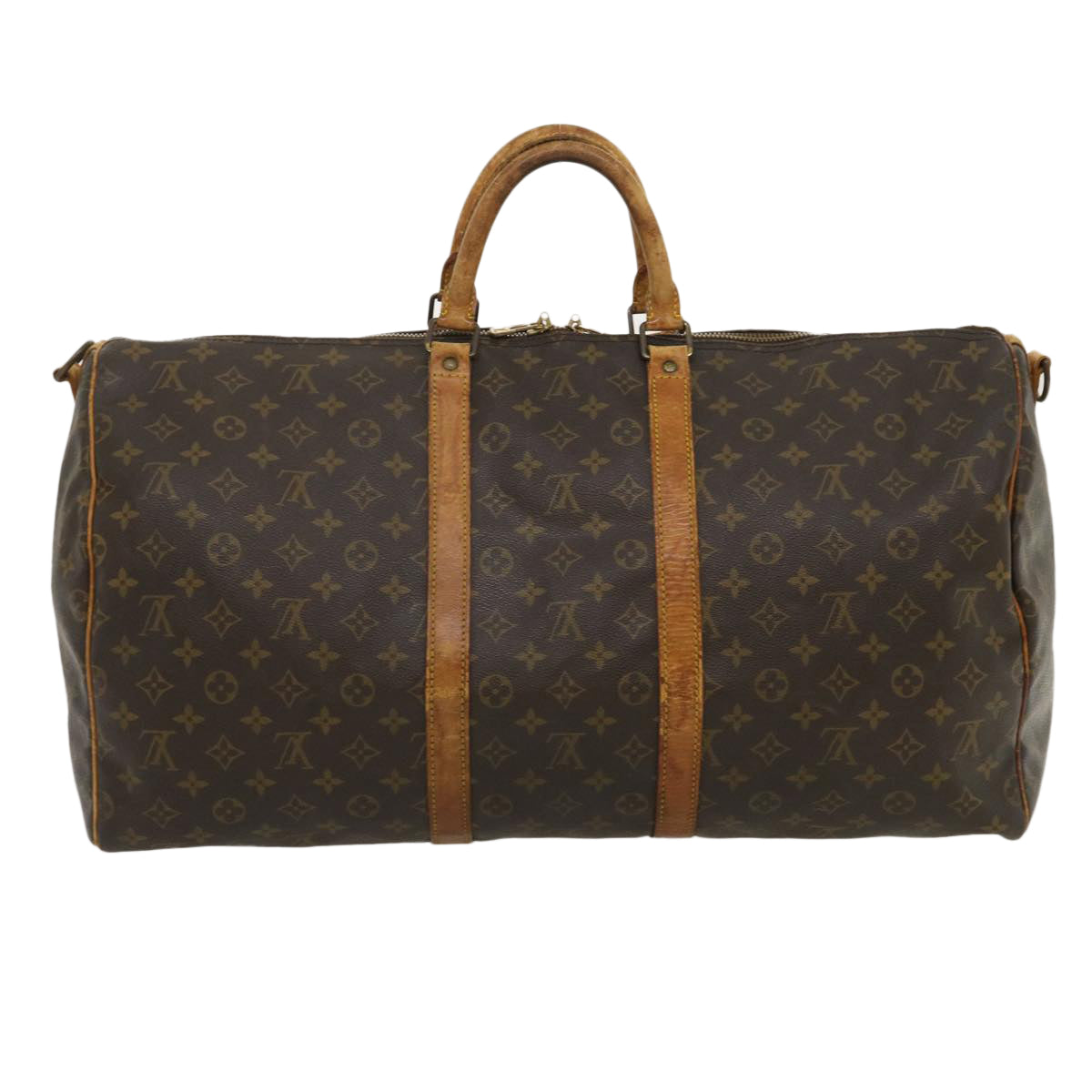 LOUIS VUITTON Monogram Keepall Bandouliere 55 Boston Bag M41414 LV jk1278