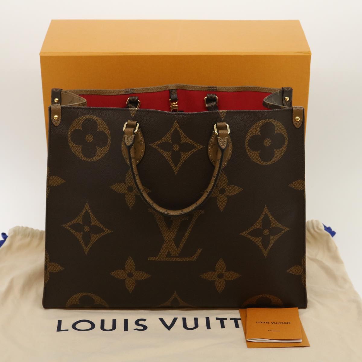 LOUIS VUITTON Monogram Reverse Giant On The go GM Tote Bag M45320 ai595S