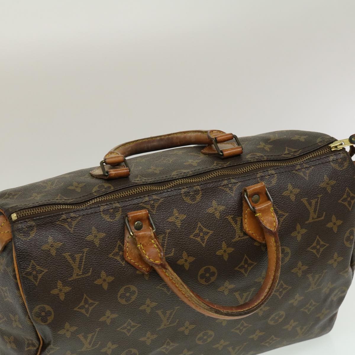 LOUIS VUITTON Monogram Speedy 35 Hand Bag M41524 LV jk1599
