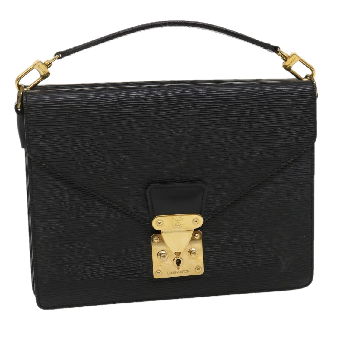 LOUIS VUITTON Epi Biface Clutch Bag Black M52322 LV jk1715