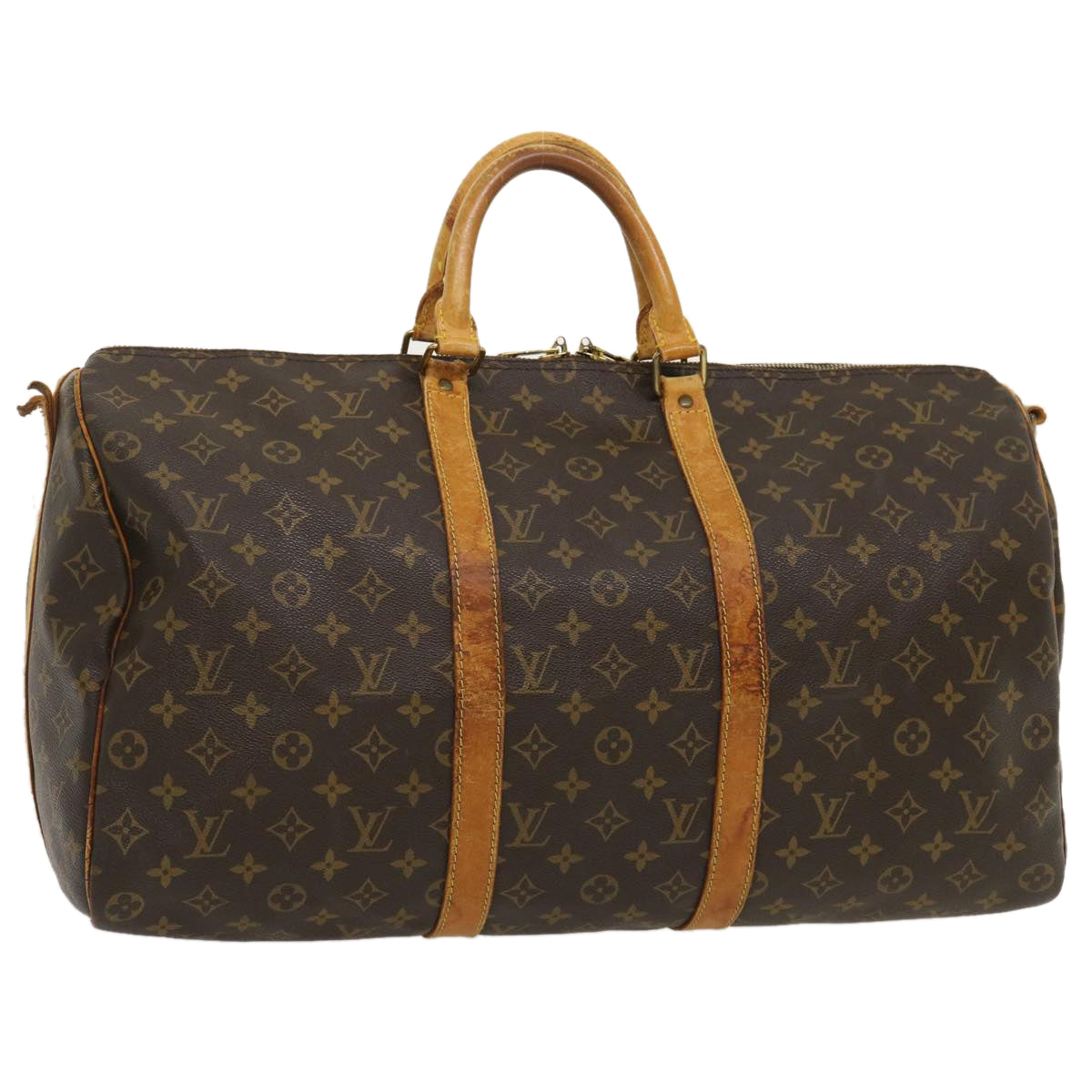 LOUIS VUITTON Monogram Keepall Bandouliere 50 Boston Bag M41416 LV jk1735