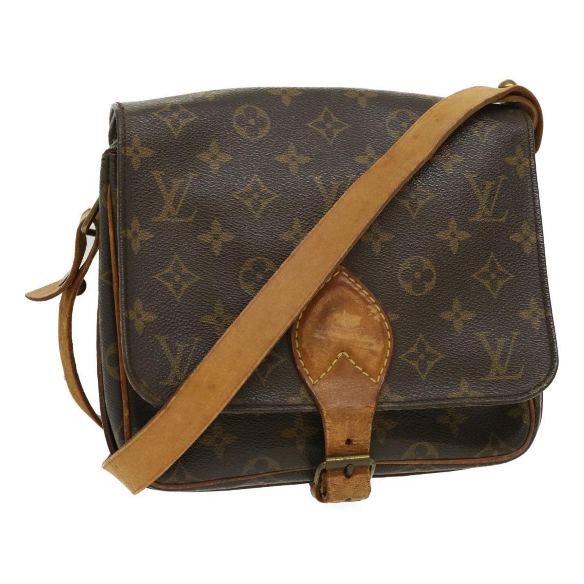 LOUIS VUITTON Monogram Cartouchiere MM Shoulder Bag M51253 LV jk1946