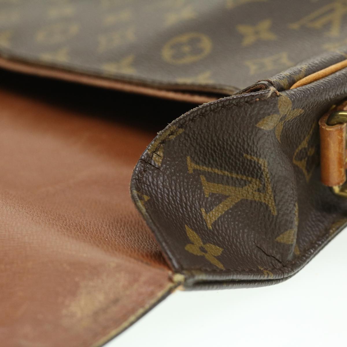 LOUIS VUITTON Monogram Cartouchiere GM Shoulder Bag M51252 LV jk1947