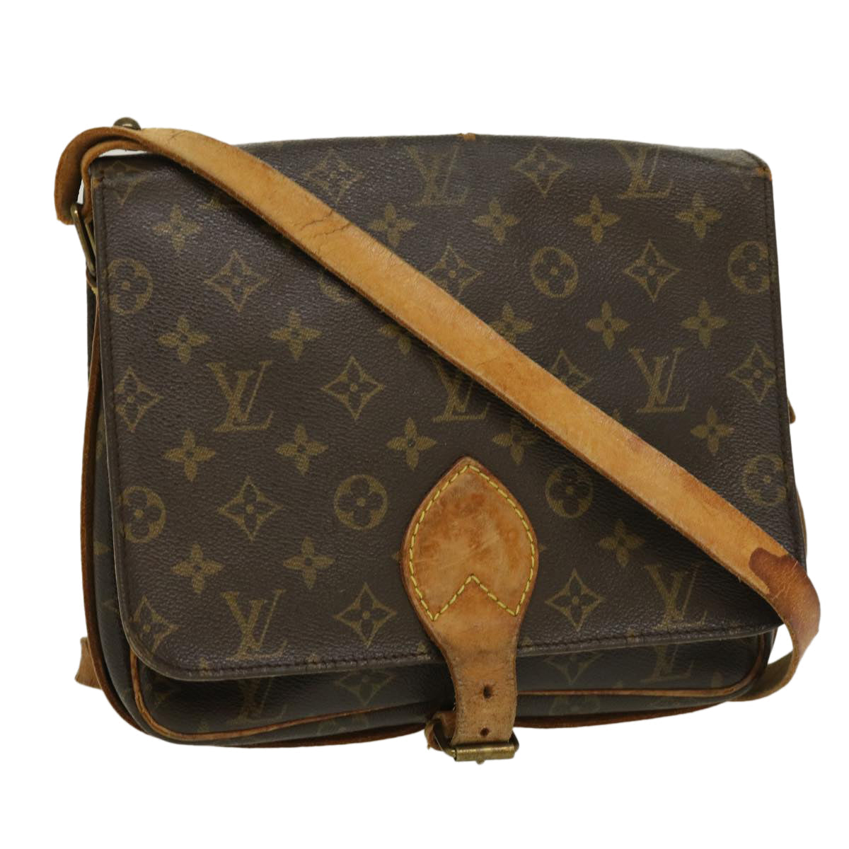 LOUIS VUITTON Monogram Cartouchiere GM Shoulder Bag M51252 LV jk1953