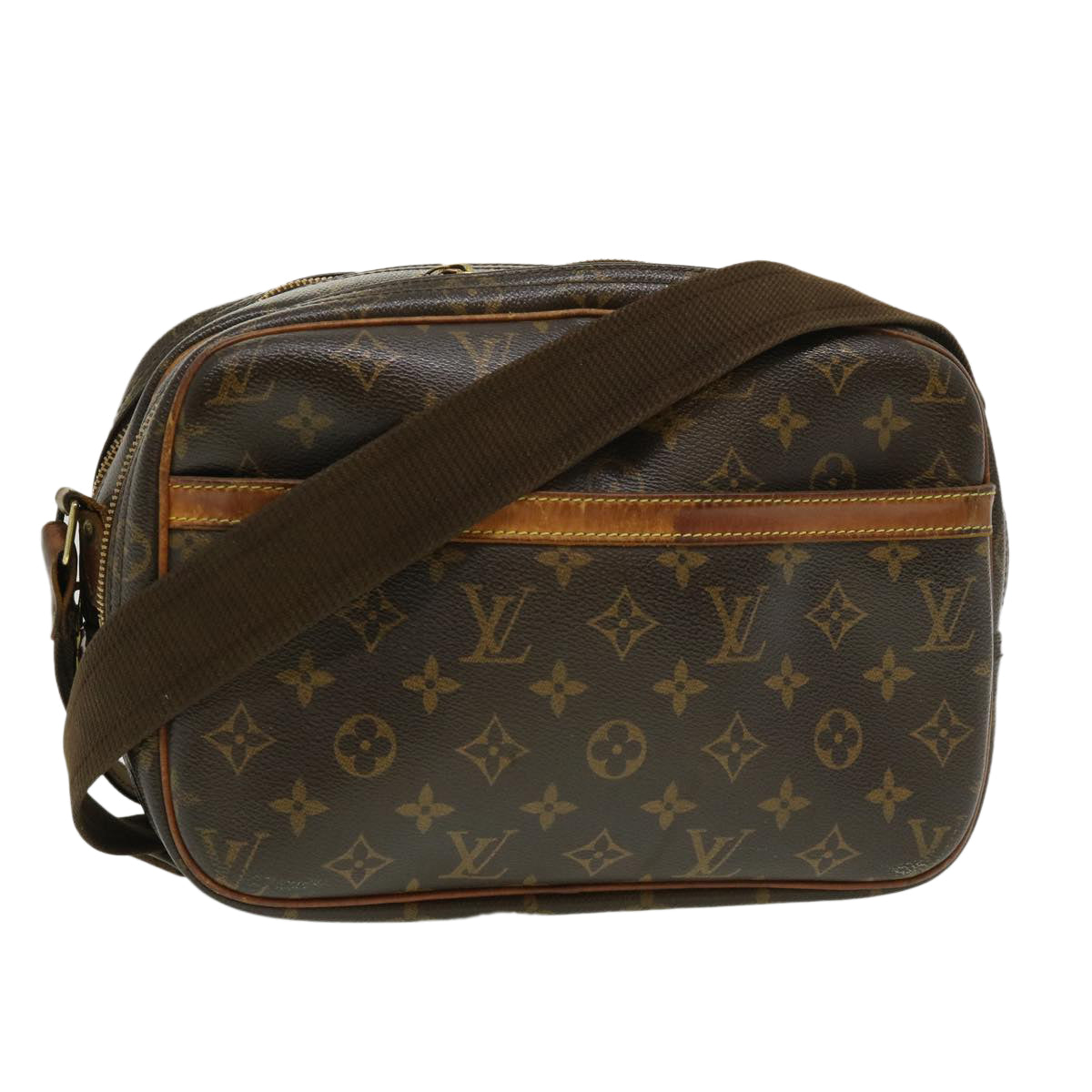 LOUIS VUITTON Monogram Reporter PM Shoulder Bag M45254 LV jk1959