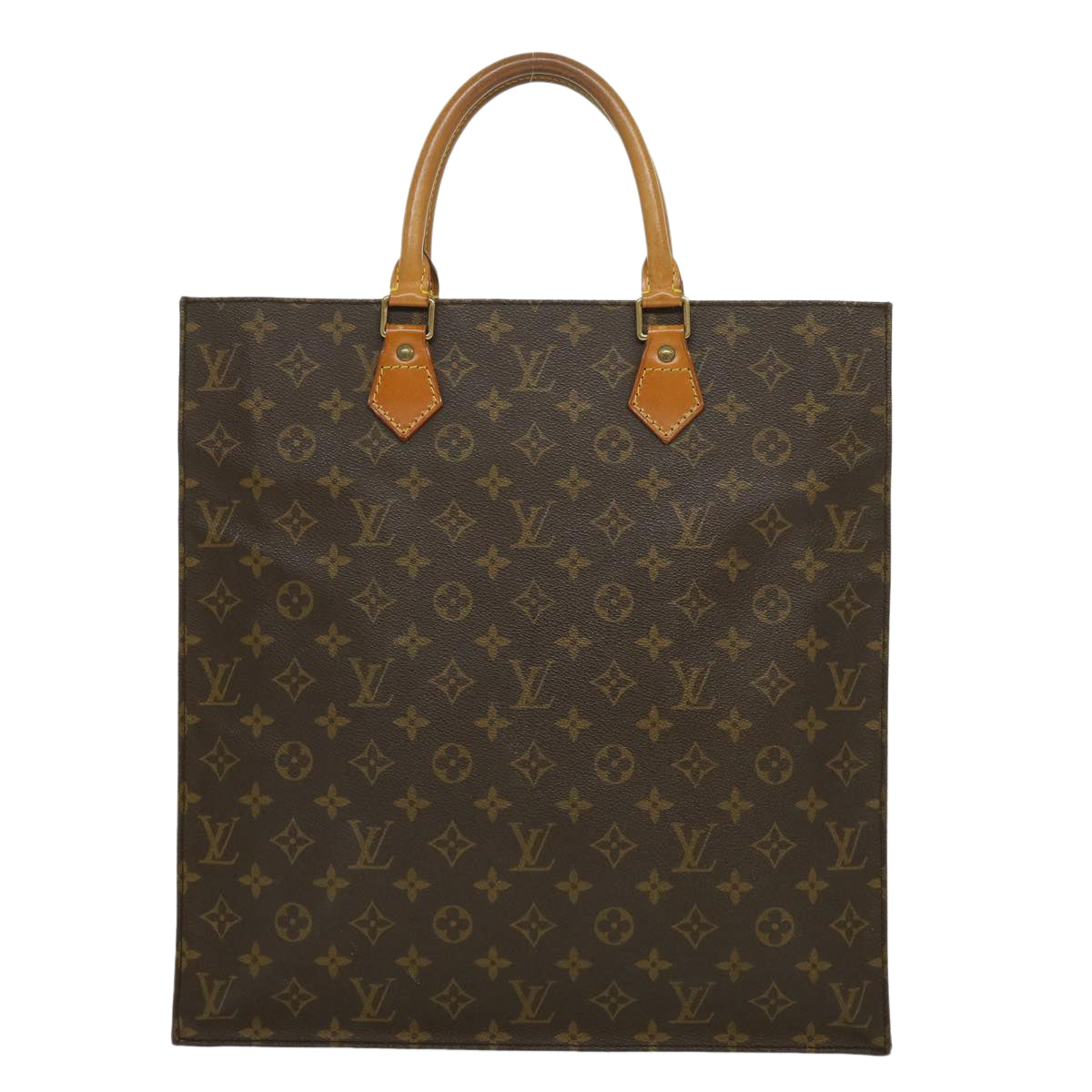 LOUIS VUITTON Monogram Sac Plat Hand Bag M51140 LV jk2041