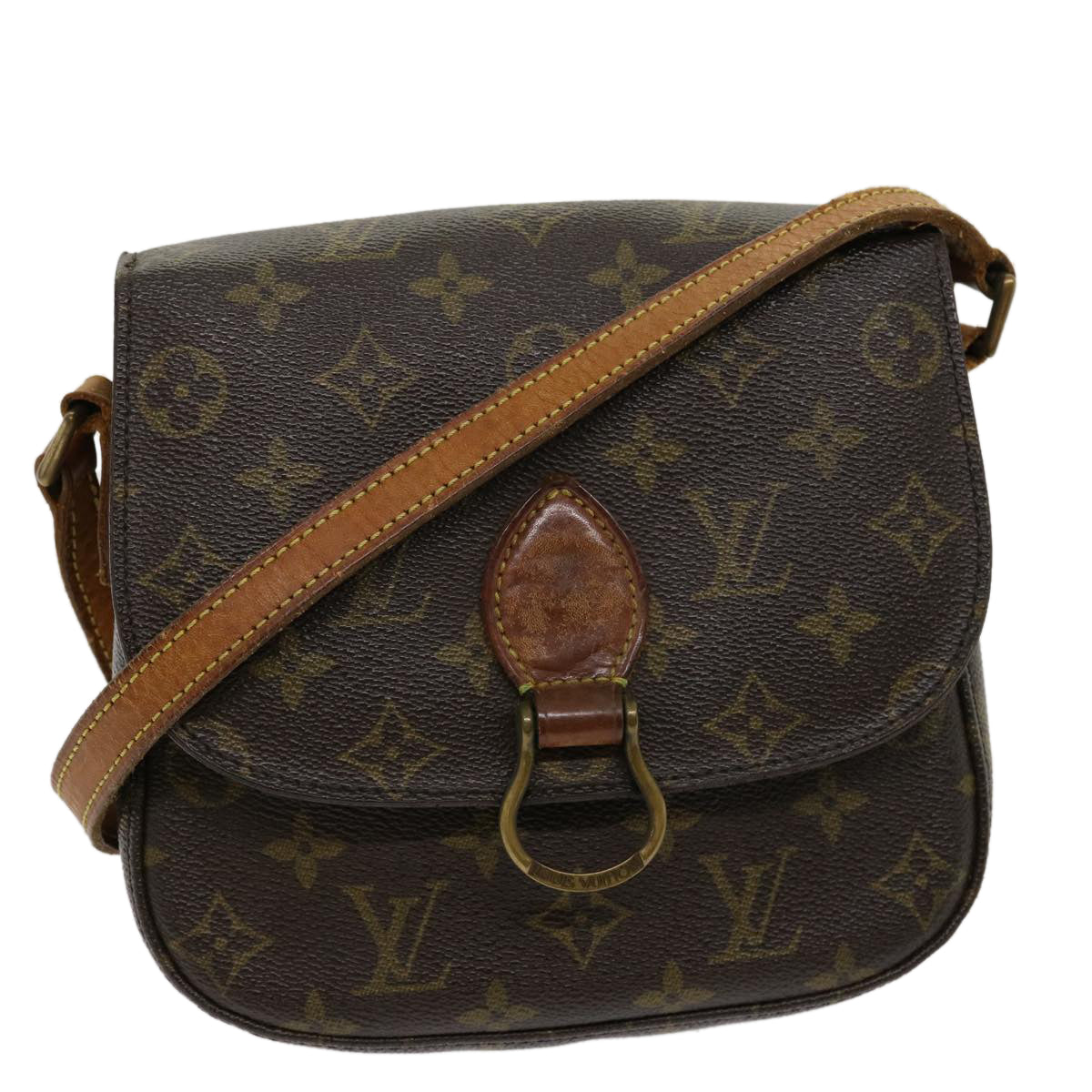 LOUIS VUITTON Monogram Saint Cloud MM Shoulder Bag M51243 LV jk2052