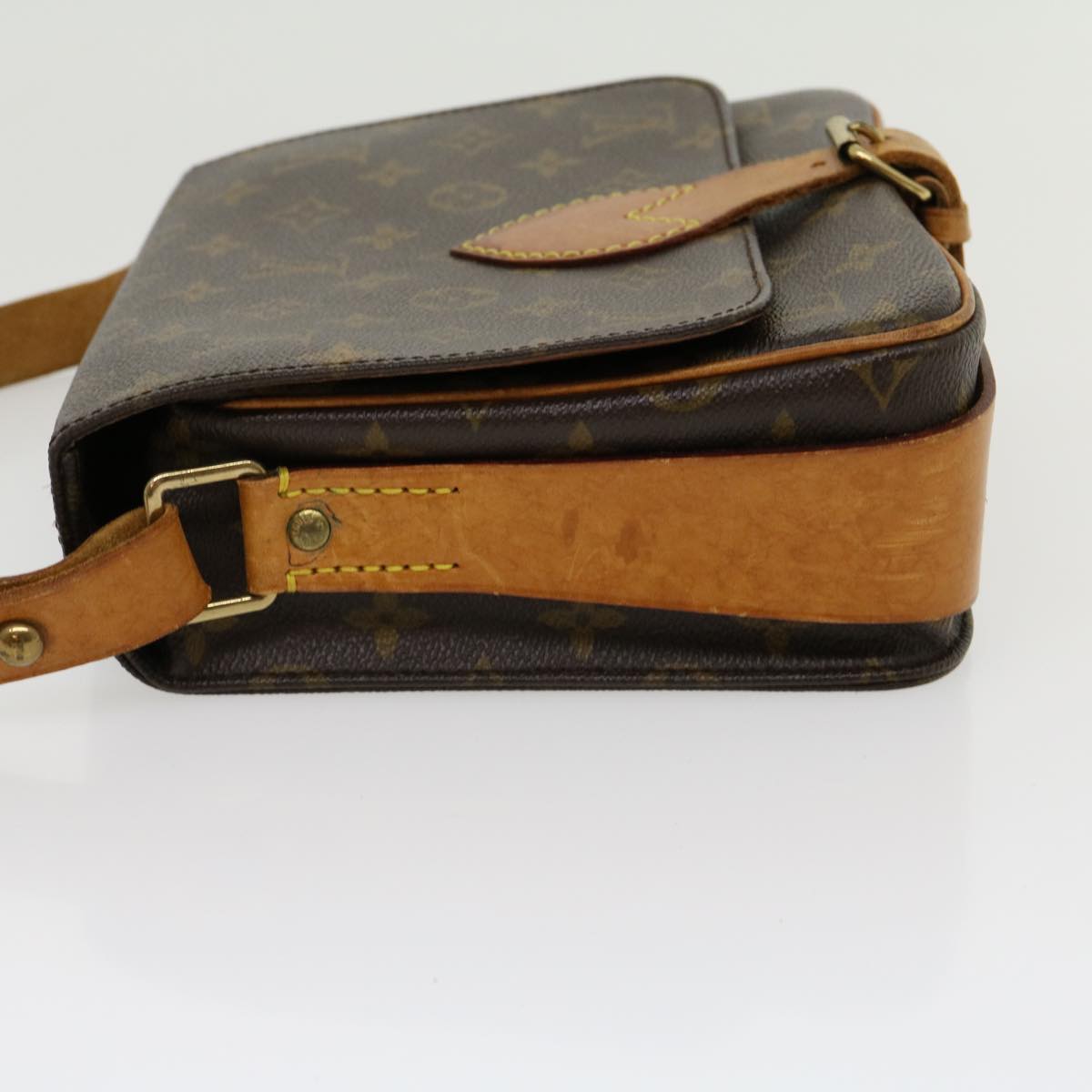 LOUIS VUITTON Monogram Cartouchiere MM Shoulder Bag M51253 LV jk2111