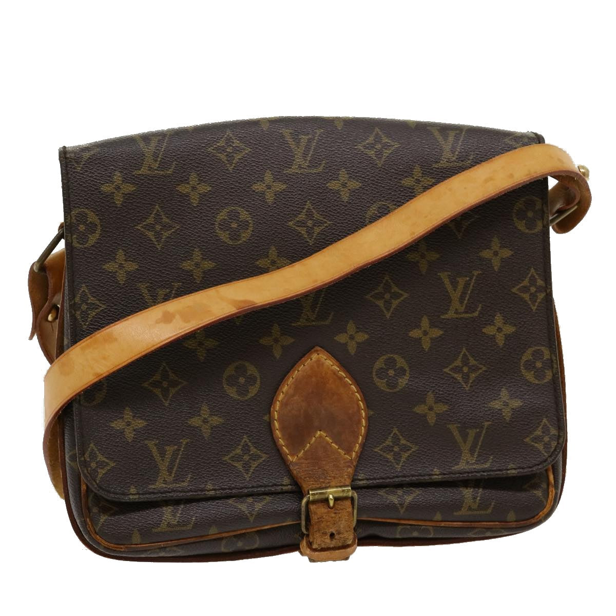LOUIS VUITTON Monogram Cartouchiere GM Shoulder Bag M51252 LV jk2112