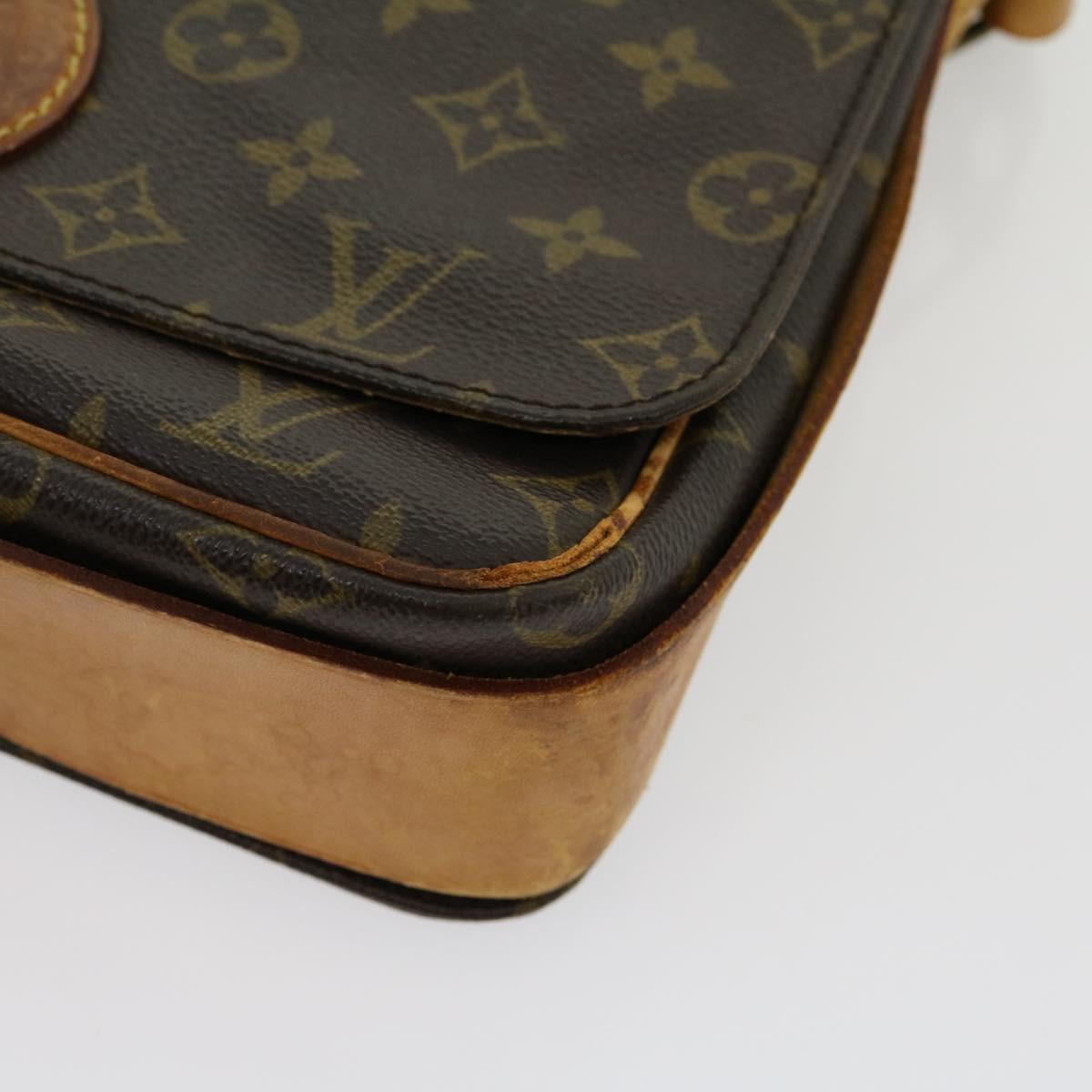 LOUIS VUITTON Monogram Cartouchiere GM Shoulder Bag M51252 LV jk2112