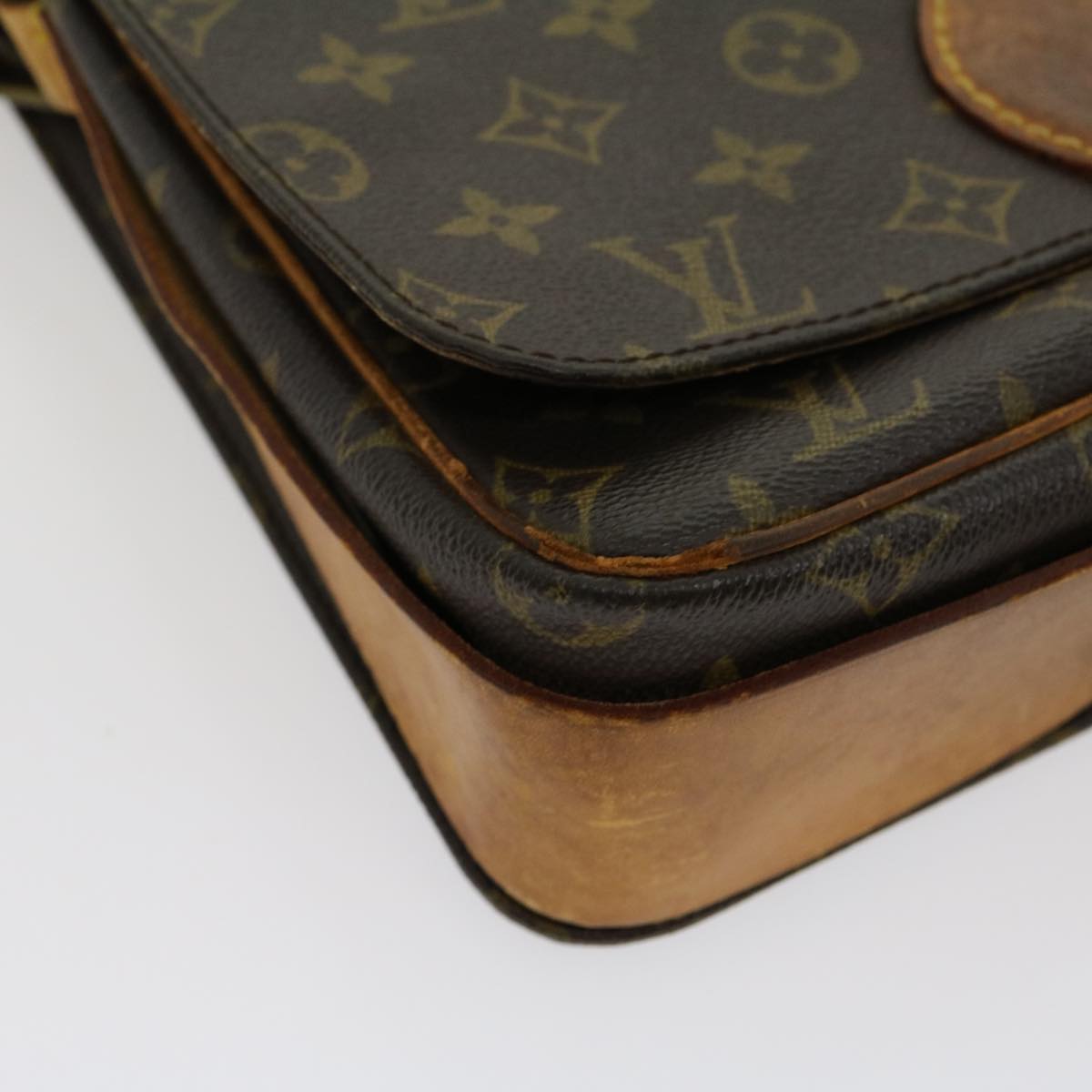 LOUIS VUITTON Monogram Cartouchiere GM Shoulder Bag M51252 LV jk2112