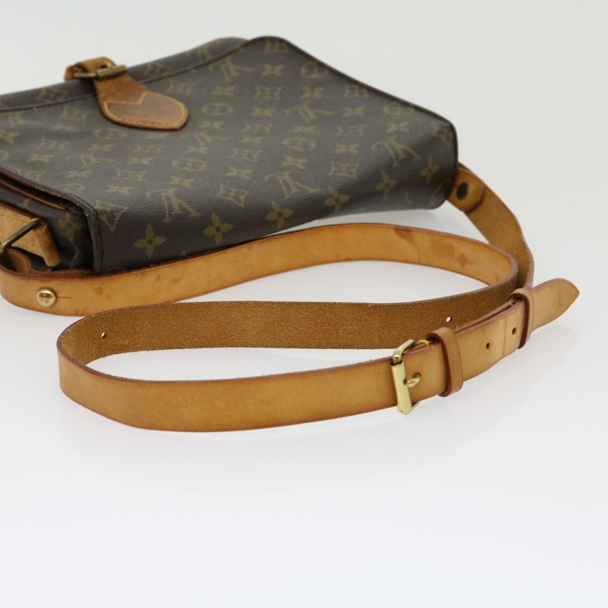 LOUIS VUITTON Monogram Cartouchiere GM Shoulder Bag M51252 LV jk2112