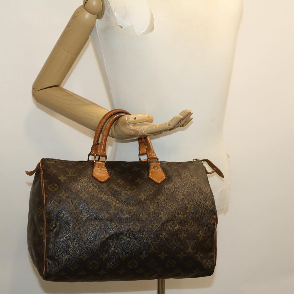 LOUIS VUITTON Monogram Speedy 35 Hand Bag M41524 LV jk2135
