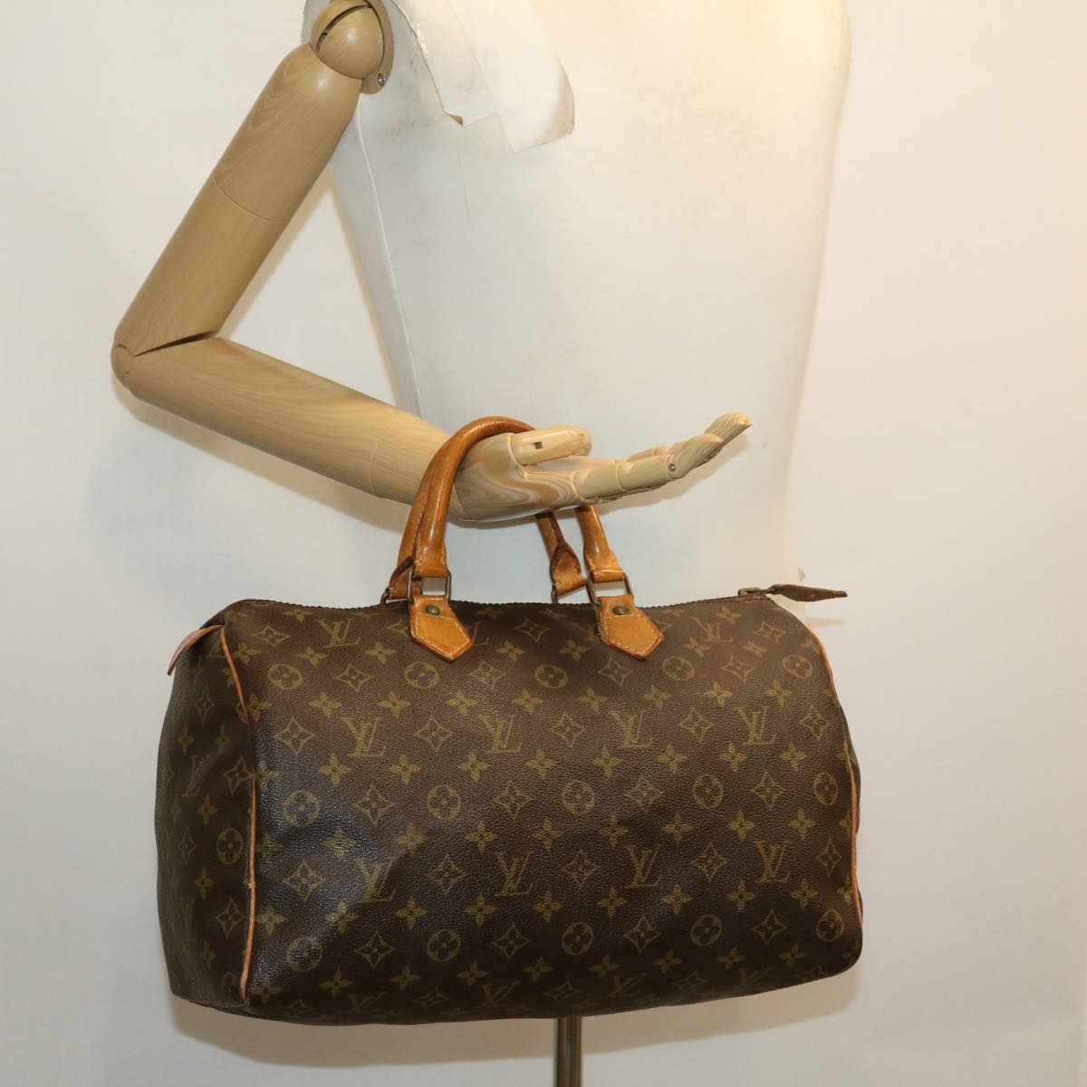 LOUIS VUITTON Monogram Speedy 35 Hand Bag M41524 LV jk2136