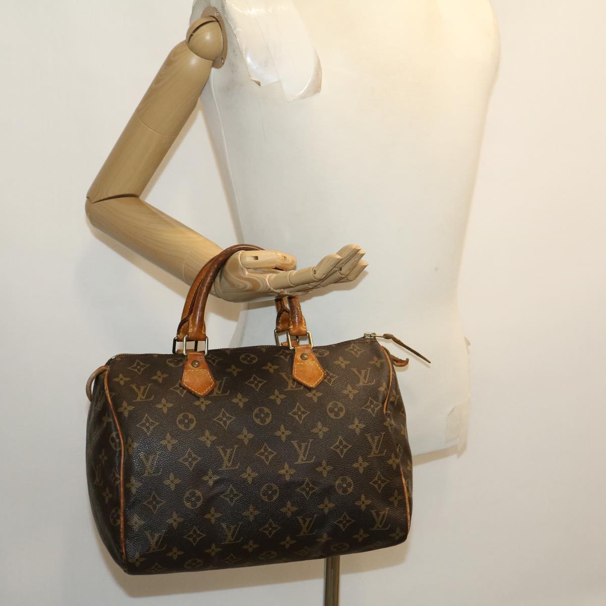 LOUIS VUITTON Monogram Speedy 30 Hand Bag M41526 LV jk2147
