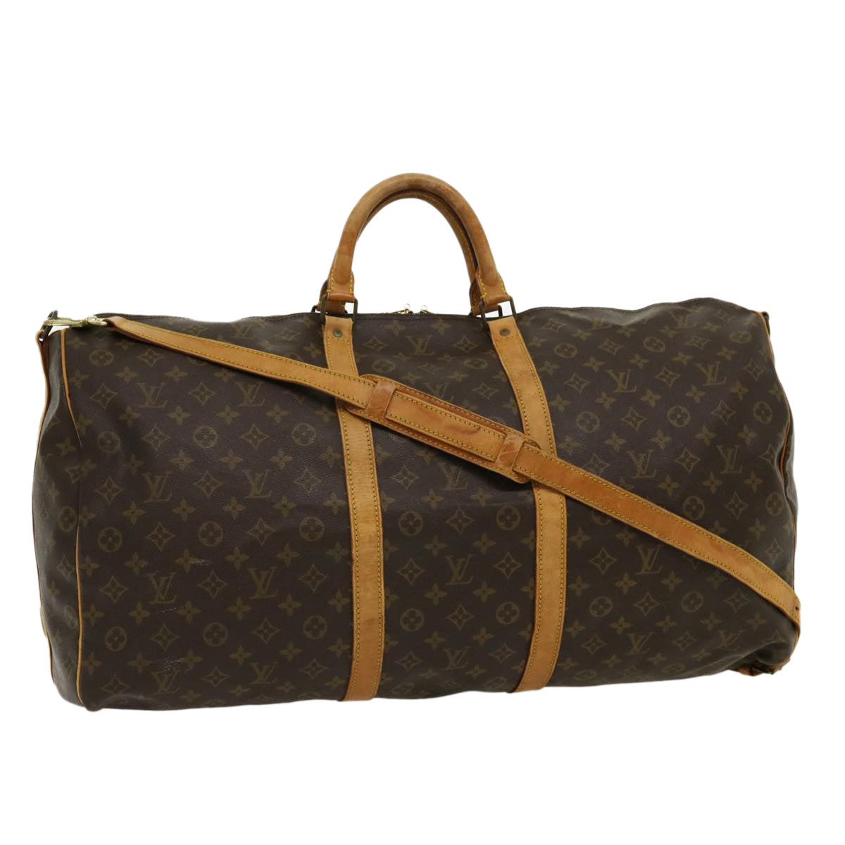 LOUIS VUITTON Monogram Keepall Bandouliere 60 Boston Bag M41412 LV jk2164