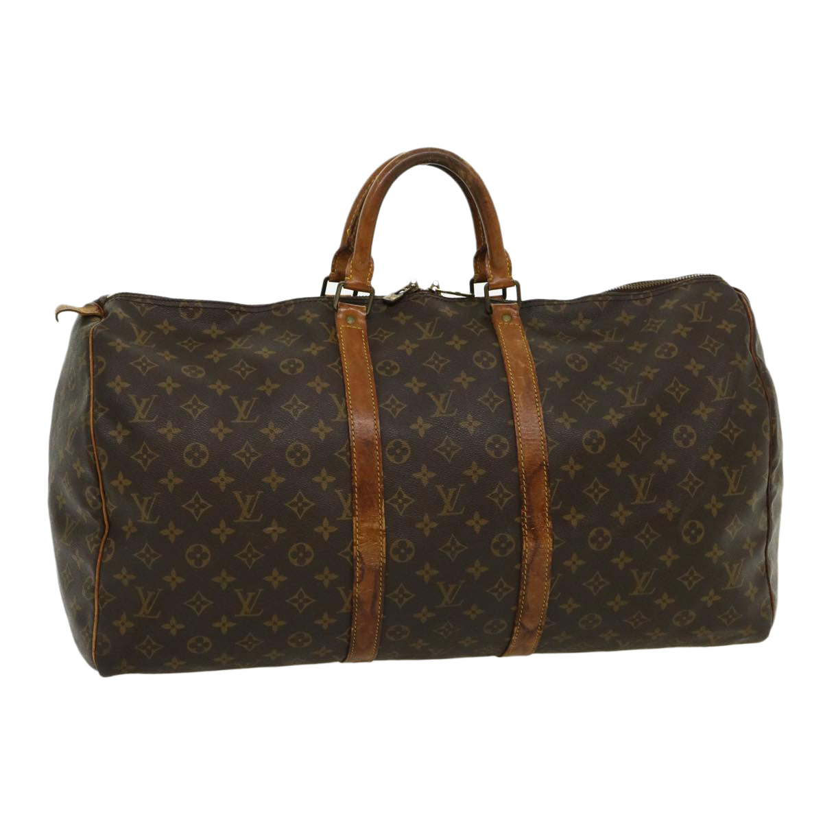 LOUIS VUITTON Monogram Keepall 55 Boston Bag M41424 LV jk2171