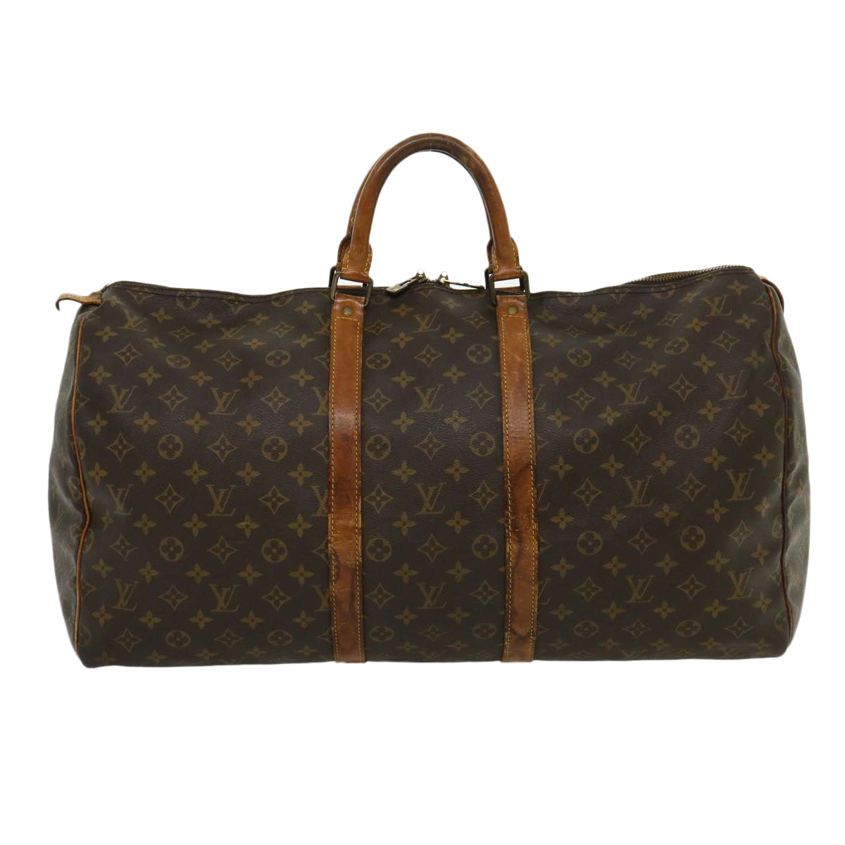 LOUIS VUITTON Monogram Keepall 55 Boston Bag M41424 LV jk2171