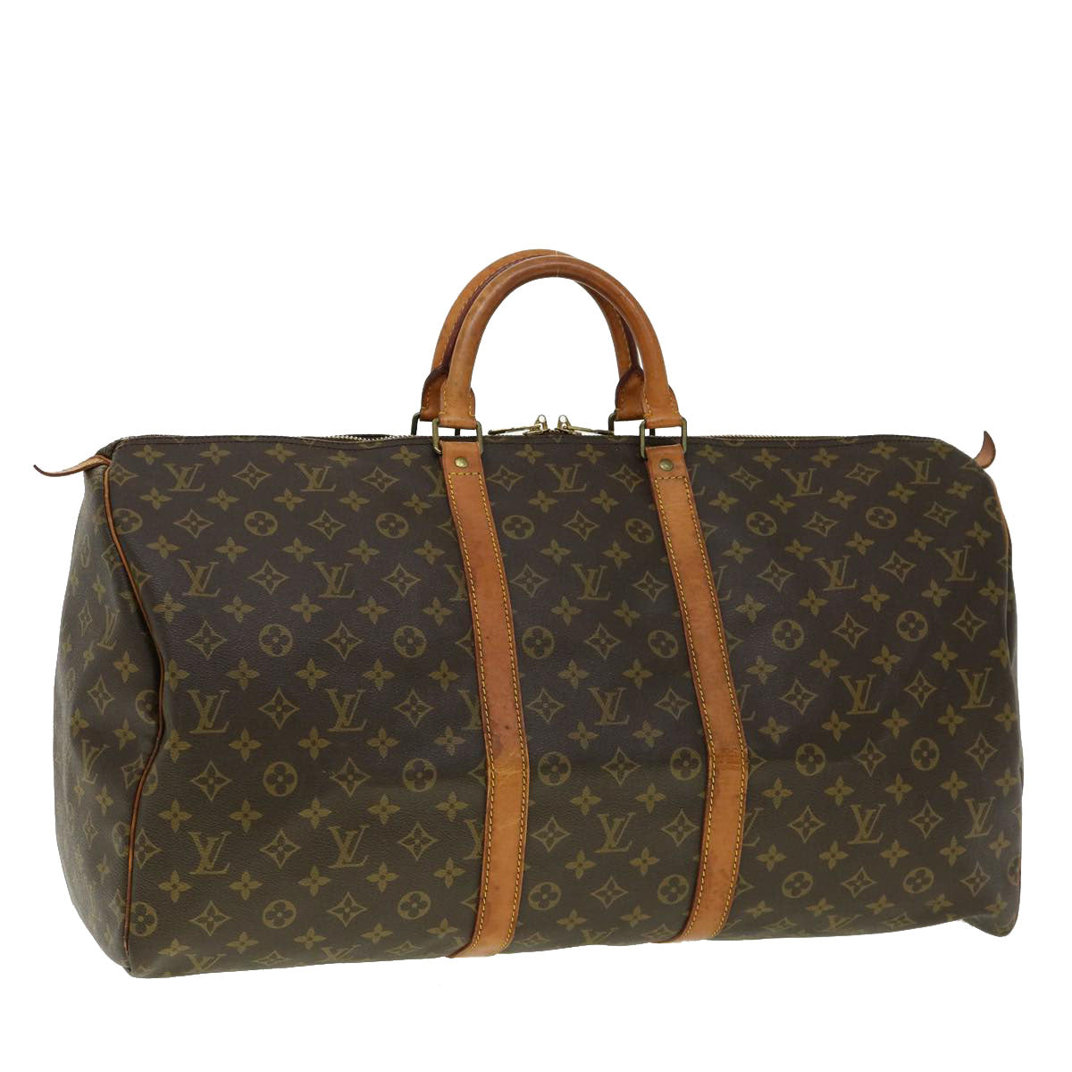 LOUIS VUITTON Monogram Keepall 55 Boston Bag M41424 LV jk2180
