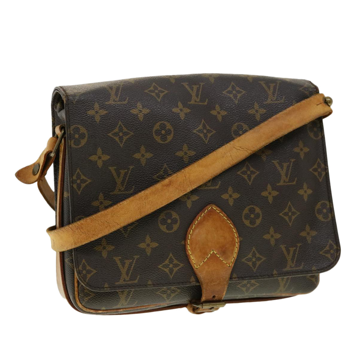 LOUIS VUITTON Monogram Cartouchiere GM Shoulder Bag M51252 LV jk2206