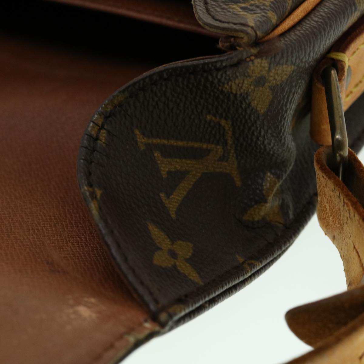 LOUIS VUITTON Monogram Cartouchiere GM Shoulder Bag M51252 LV jk2206