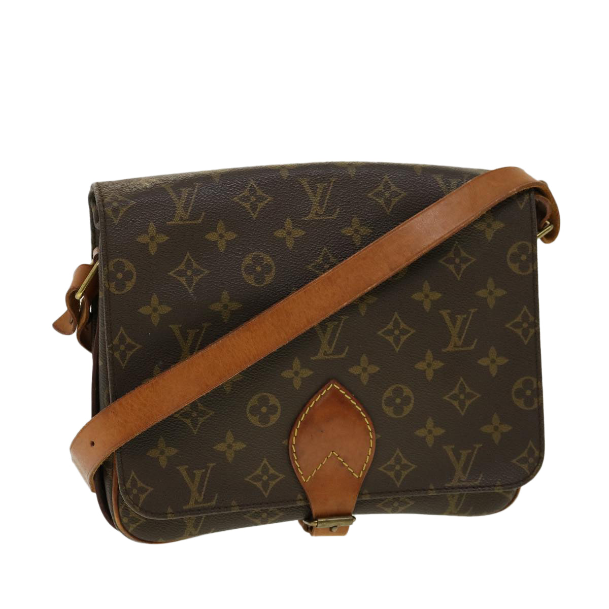 LOUIS VUITTON Monogram Cartouchiere GM Shoulder Bag M51252 LV jk2208