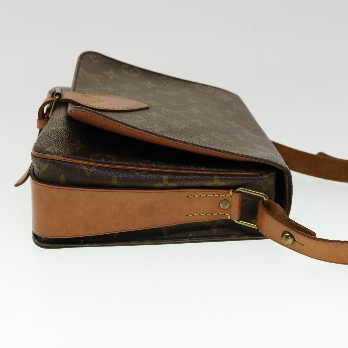 LOUIS VUITTON Monogram Cartouchiere GM Shoulder Bag M51252 LV jk2208
