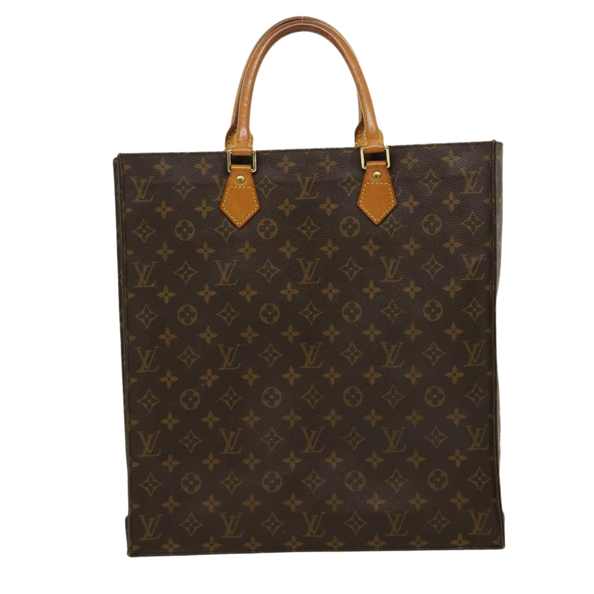 LOUIS VUITTON Monogram Sac Plat Hand Bag M51140 LV jk2212