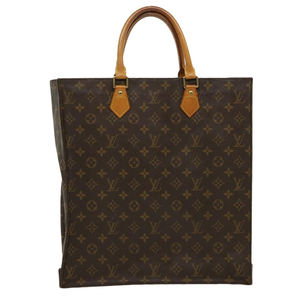 LOUIS VUITTON Monogram Sac Plat Hand Bag M51140 LV jk2212