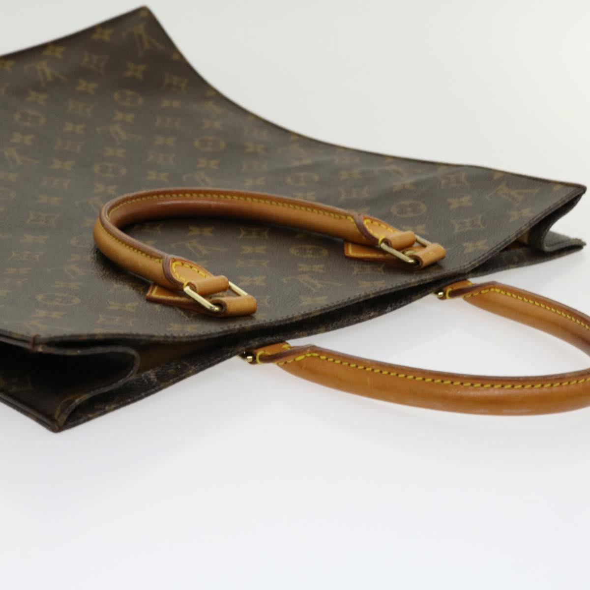 LOUIS VUITTON Monogram Sac Plat Hand Bag M51140 LV jk2213