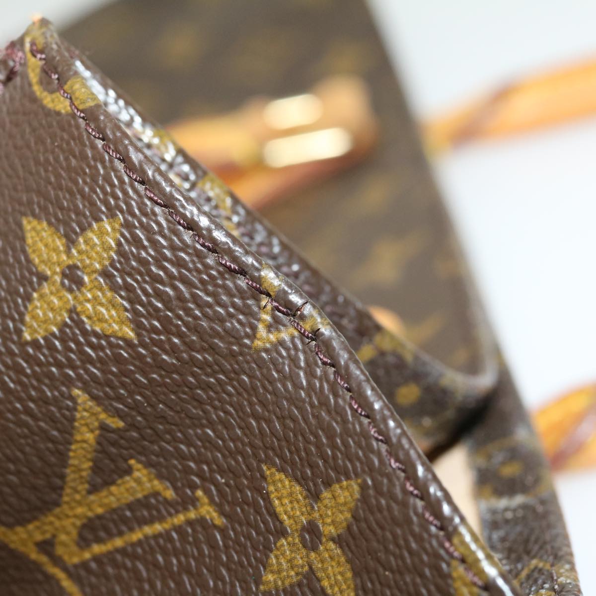 LOUIS VUITTON Monogram Sac Plat Hand Bag M51140 LV jk2213
