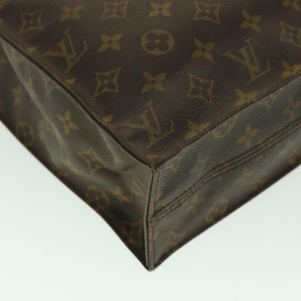 LOUIS VUITTON Monogram Sac Plat Hand Bag M51140 LV jk2215