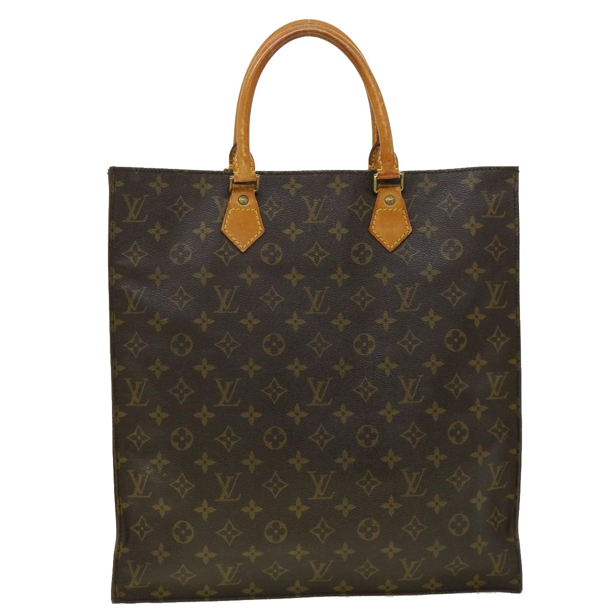 LOUIS VUITTON Monogram Sac Plat Hand Bag M51140 LV jk2215