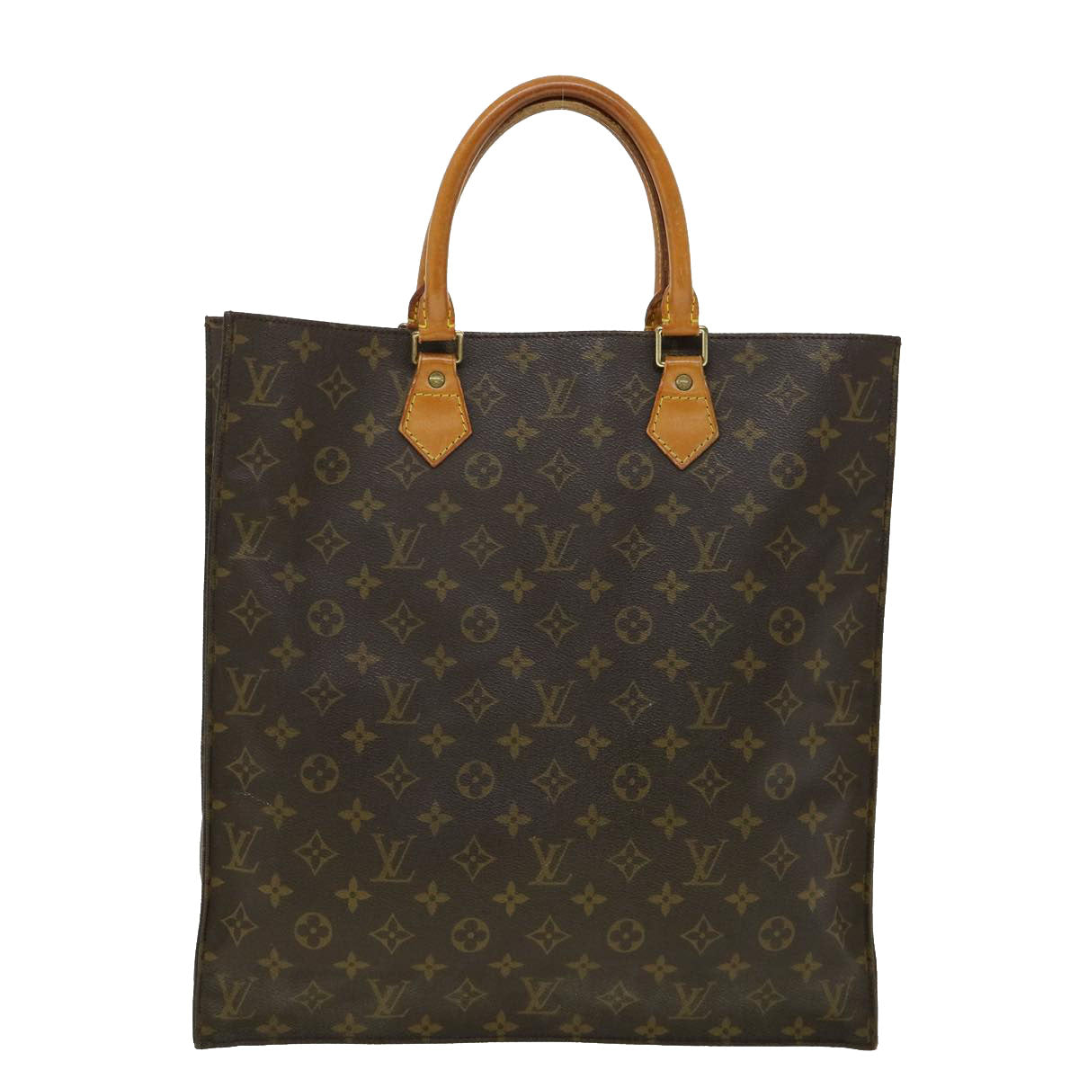 LOUIS VUITTON Monogram Sac Plat Hand Bag M51140 LV jk2215